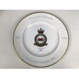 A Wedgwood plate to commemorate the 50th anniversary of No.14 M.U. Royal Air Force, Carlisle