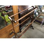 A Victorian mahogany towel rail