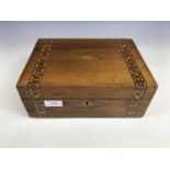 A late 19th / early 20th Century mahogany inlaid work box