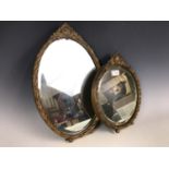 Two small gilt ornate mirrors