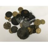 A quantity of Georgian and later coins and a token etc