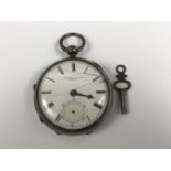 A late 19th Century silver cased key-wound pocket watch by Russell & Son, London