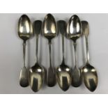 Four Victorian silver spoons by Thomas Wheatley, together with two others