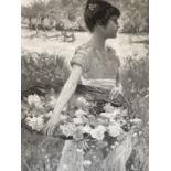 (19th Century) Spring / La Primavera / Printemps, etching, framed under glass, 78 x 59 cm