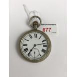 An L.M.S N14167 railway nickel cased pocket watch