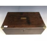 A mahogany cased portable writing desk