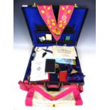 A quantity of cased Masonic regalia