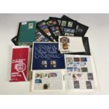 An Ace Crusader stamp album together with a quantity of loose stamps and other albums