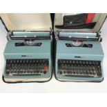 Two 1960s Olivetti portable typewriters