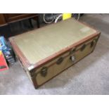 A vintage travel chest