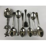 Eight silver spoons