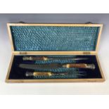 A Victorian cased carving set