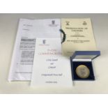 A Freedom of Falkirk commemorative medallion, related documents etc