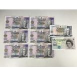 Sundry QEII commemorative £20 and £5 bank notes
