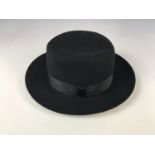 A boxed Fedora hat
