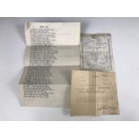 Items of military ephemera including a Great War Certificate of Demobilization