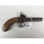 A mid 19th Century pocket percussion pistol