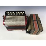 A Hohner Double Ray accordion and one other