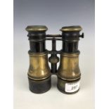 A set of First World War period "Theatre, Field and Marine" binoculars, (a/f)