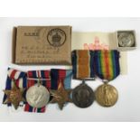 A First and Second World War family campaign medal group, comprising British War and Victory