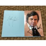 [Autographs / Johnny Cash] Signed postcard together with a signed loose leaf of paper [From a