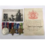 A Second World War Merchant Navy casualty medal group, that of Robert Rudd Cunningham, lost to U-