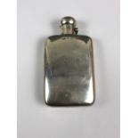 An Edwardian silver hip flask, bearing engraved dedication 'C.G.A.B February 26th 1903', Mappin