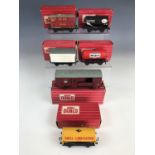 Six items of boxed Hornby Dublo electric OO Gauge railway 3-Rail rolling stock, including 4315 Horse