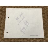 [Autographs / Football / George Best] A signed loose leaf of paper [From a collection assembled