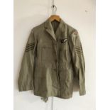 A Second World War RAF sergeant Air Gunner's khaki drill tunic