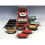 Hornby clockwork O Gauge rolling stock in original cartons, including No.1 Goods Van, R161 Gas