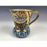 A Carlton Ware Best Ware flower jug in the C. W. Scimitar pattern No. 3651 designed by Violet Elmer,