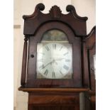 A late Georgian mahogany 30 hour long case clock by Joseph Hall of Waverton