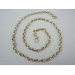 A 9ct gold belcher link neck chain, 7.1g