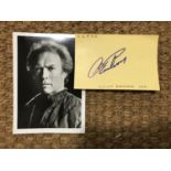 [Autographs / Clint Eastwood] Signed photograph and signed loose leaf of paper [From a collection
