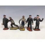 Vintage die-cast model railway platform figures