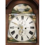 A late Georgian mahogany cross-banded oak 8-day long case clock by George Carruthers of Langholm