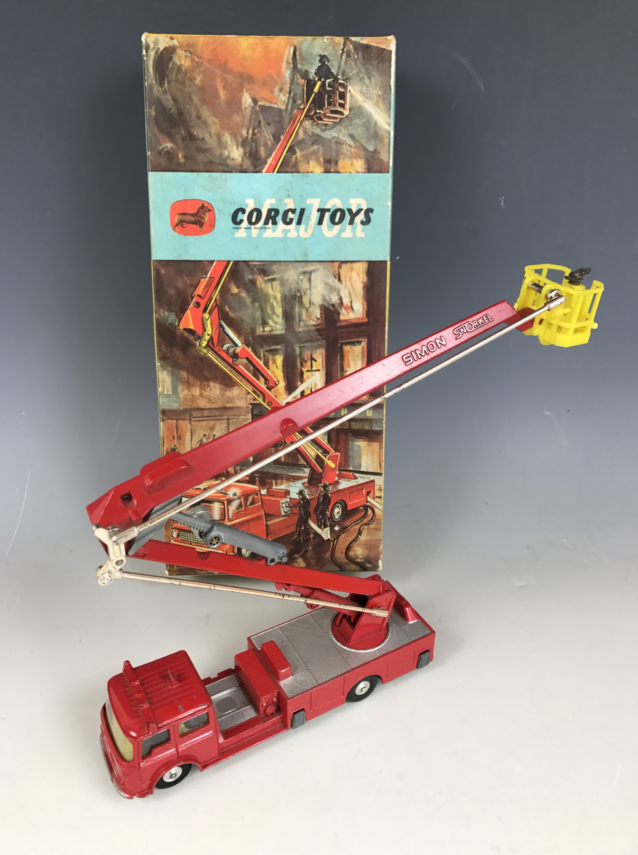 A Corgi Toys Major 1127 Simon Snorkel Fire Engine, in original carton