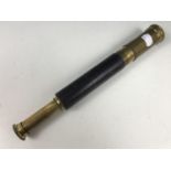 A 19th Century single-draw brass telescope by Lerebours et Secretan, 2 cm objective, 23 cm closed,