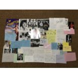 [Autographs / Music] Numerous autographs including Frankie Vaughan, Dame Vera Lynn, Billy Joe