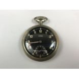 A German Third Reich army issue pocket watch by Arsa, the case back stamped D 14284 H