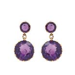 Gold and amethyst earrings