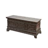 Catalan carved wood chest 18th century