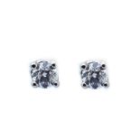 White gold and diamond earrings