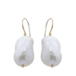 Gold and pearl earrings