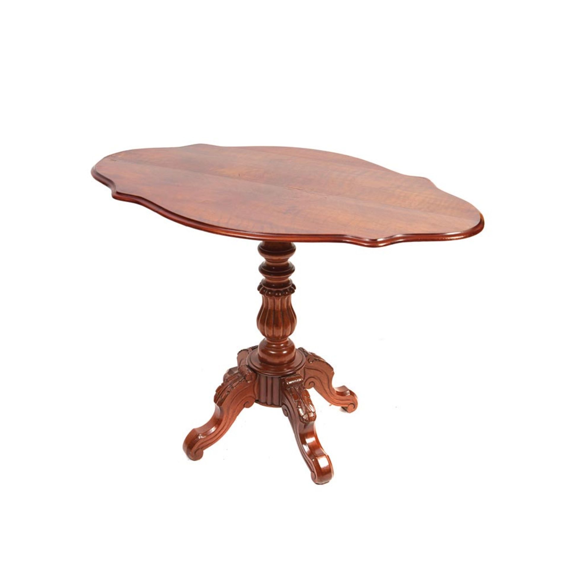 Isabelline mahogany wood side table 19th century