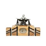 Art Deco marble and onyx table clock c.1930