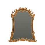 Carved and gilt mirror