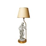 Gold metal table lamp