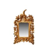 Carved and gilt wood Rococo style mirror early 20th century